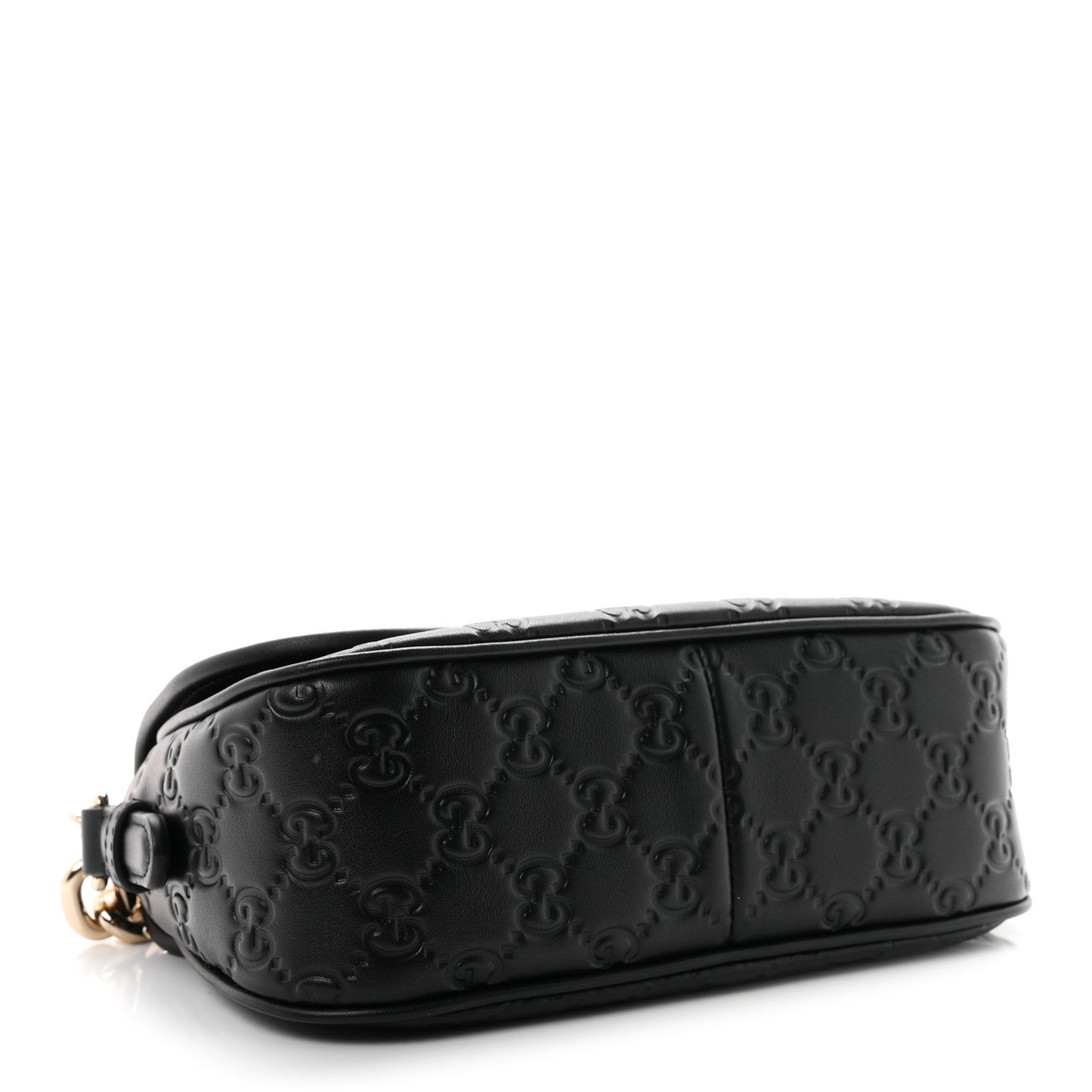 GG Calfskin Embossed Emblem Arabella Bag Black