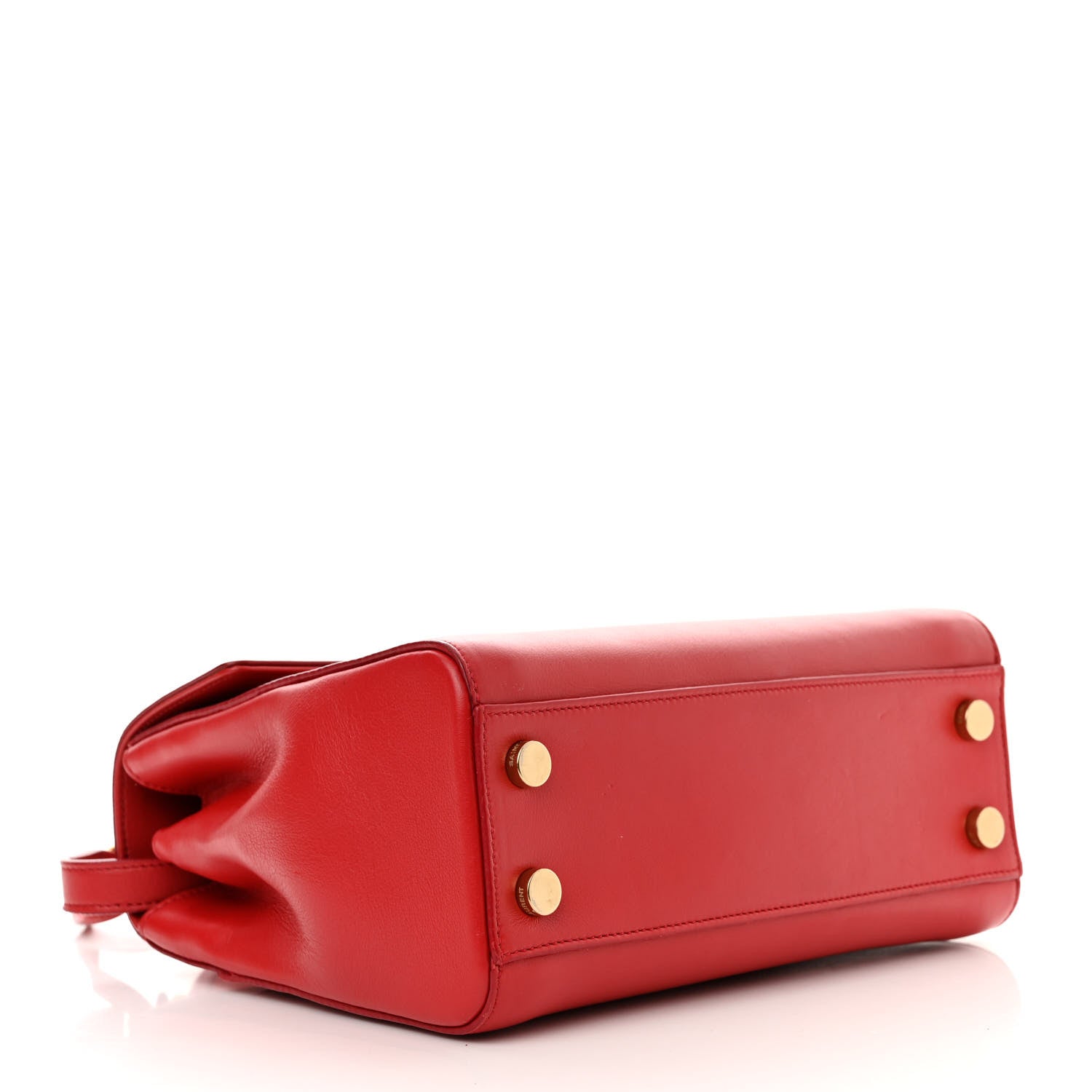 Saint Laurent Grained Calfskin Small Moujik Top Handle Bag Red 4 of 14
