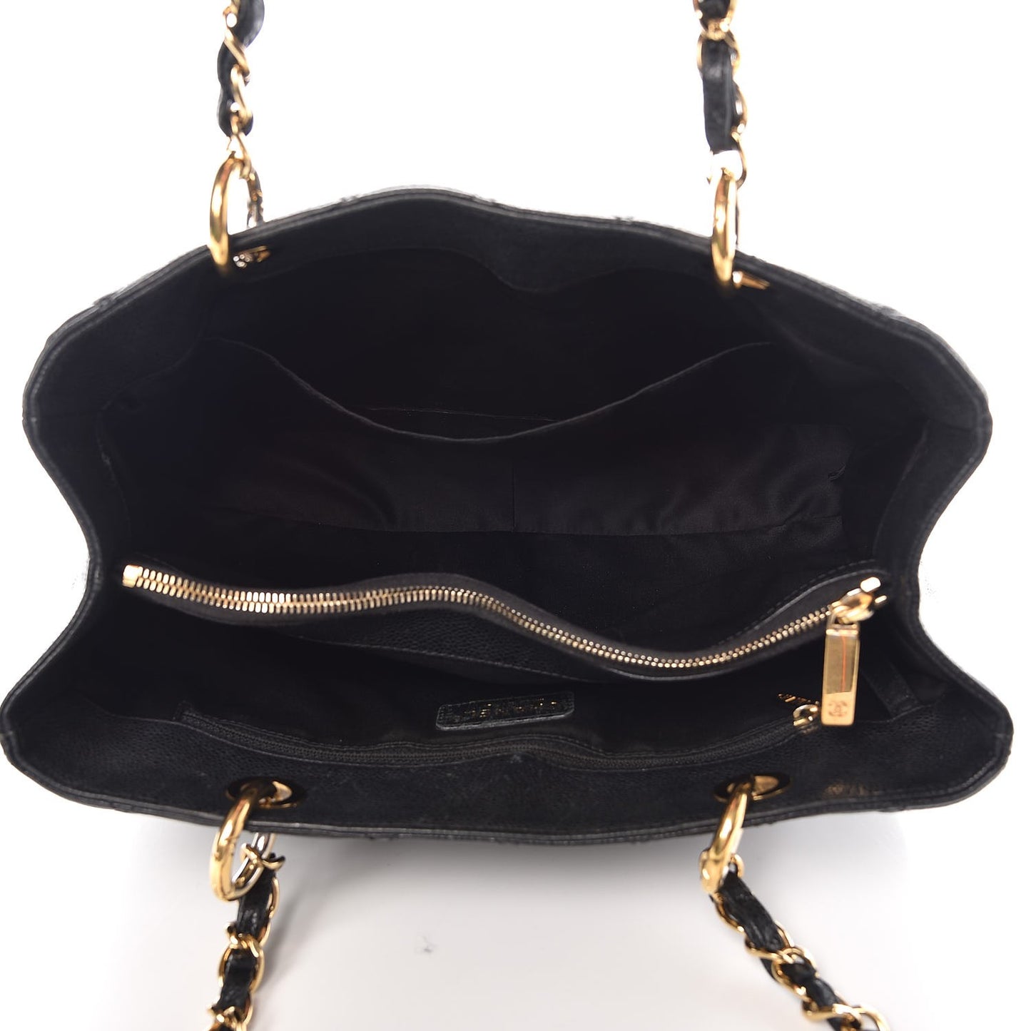Caviar Quilted Grand Shopping Tote GST Black