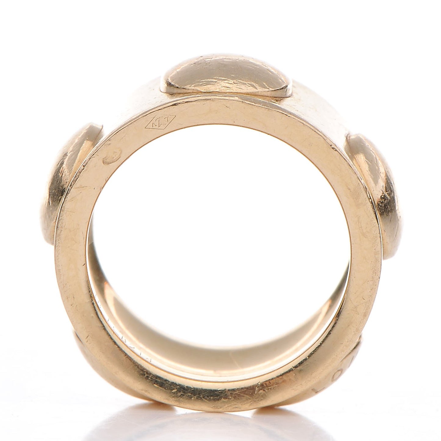 18K Yellow Gold Large Bague Clous Ring 49 5