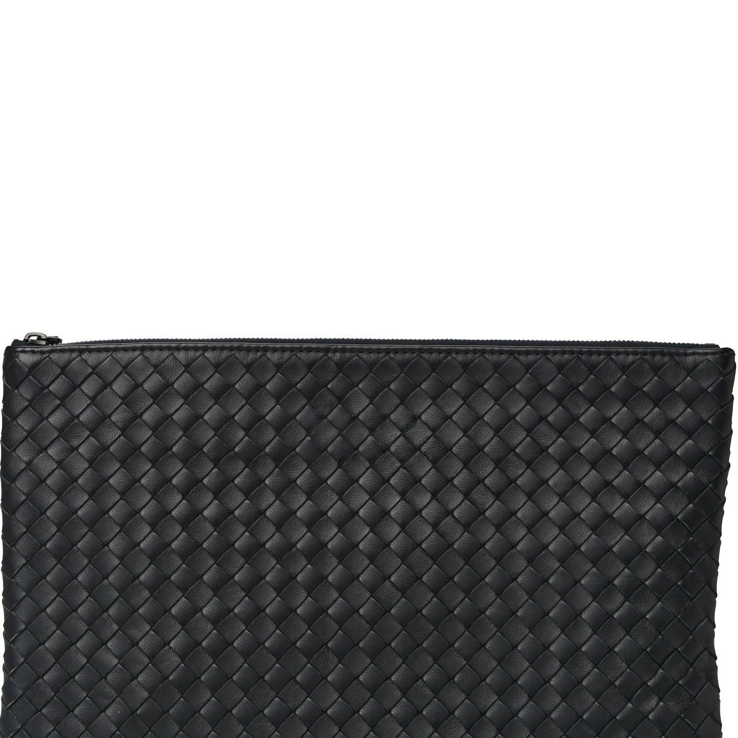 Bottega Veneta Nappa Intrecciato Large Flat Zip Biletto Pouch Black 9 of 13