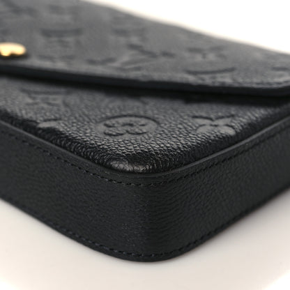 Louis Vuitton Empreinte Pochette Felicie Chain Wallet Black 9 of 11