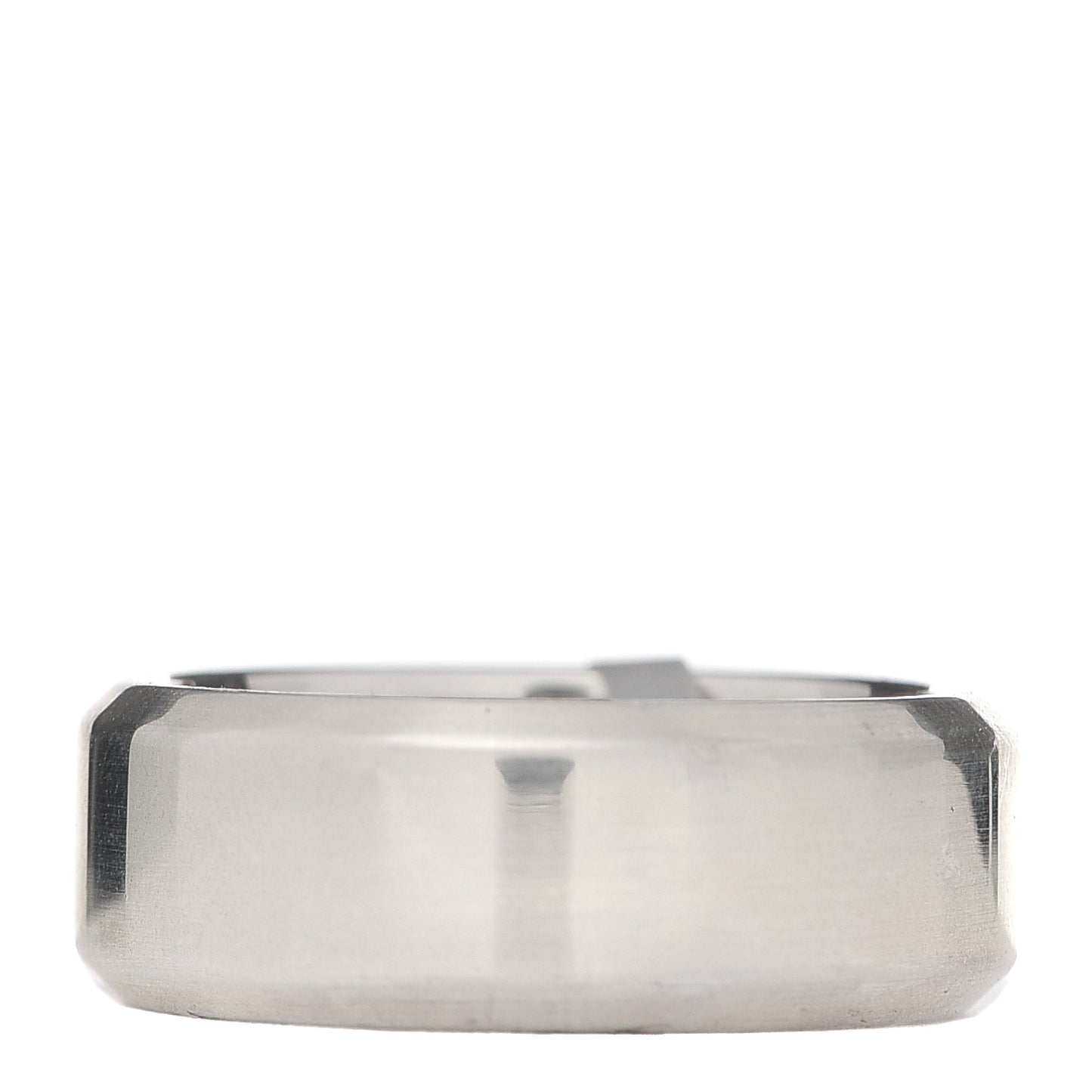 Sterling Silver 8.5mm Beveled Edge Band Ring 62 10