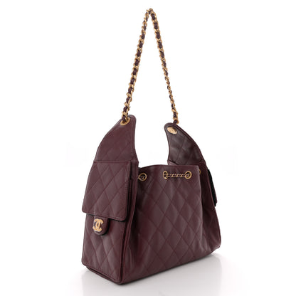 Chanel Caviar Quilted Small Chanel 25 Handbag Burgundy 3 of 11