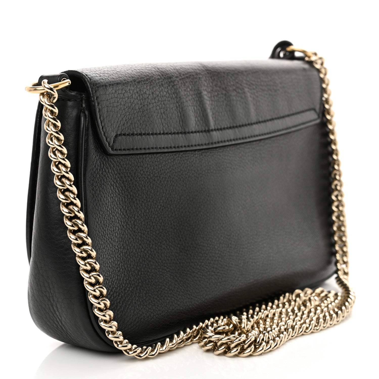 Gucci Pebbled Calfskin Medium Soho Flap Crossbody Black 3 of 12