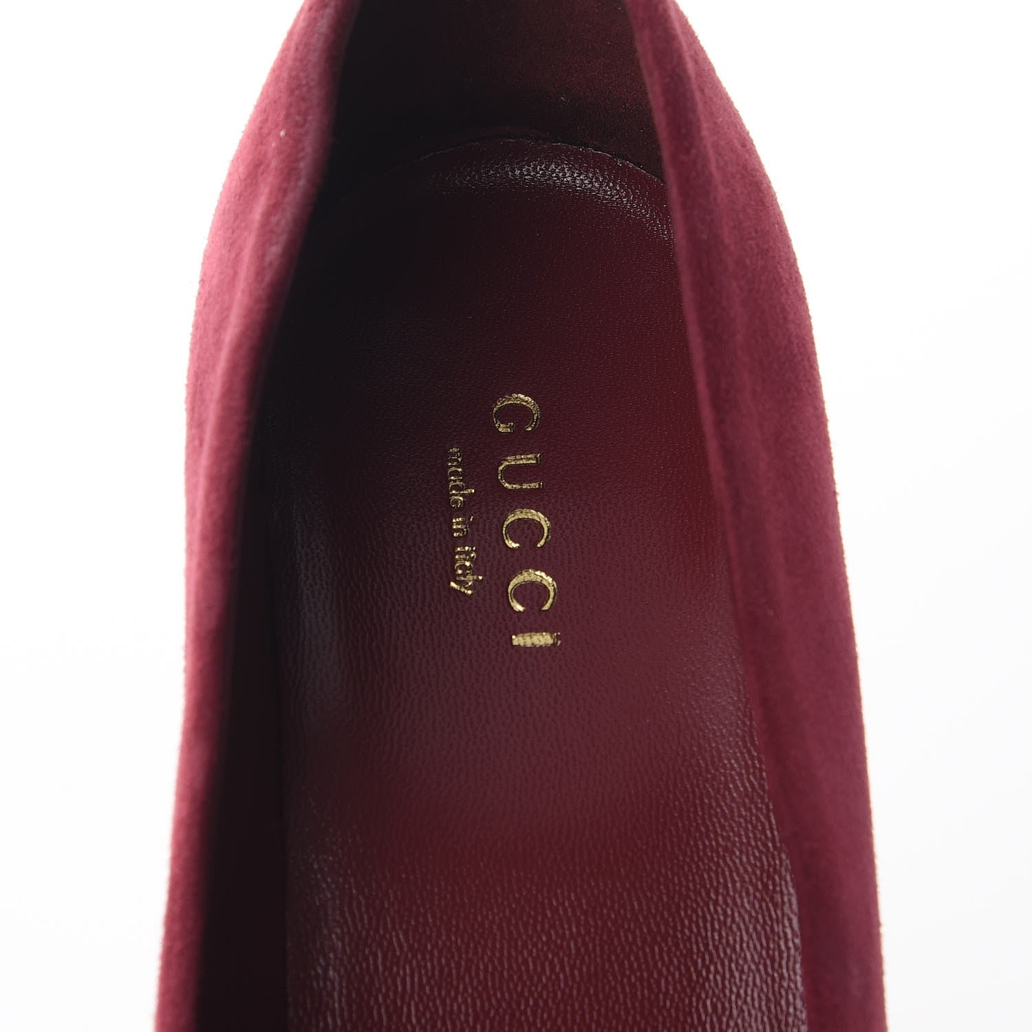 Gucci Suede Platform Pumps 36.5 Burgundy 10 of 11