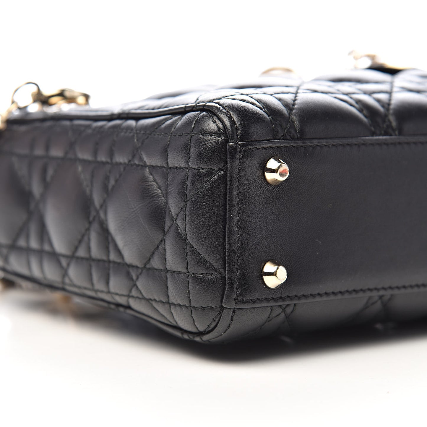 Lambskin Cannage Mini Lady Dior Black