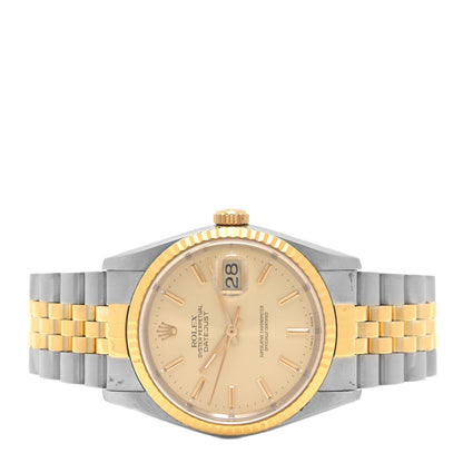 Rolex Stainless Steel 18K Yellow Gold 36mm Oyster Perpetual Datejust Watch Champagne 16233 2 of 4