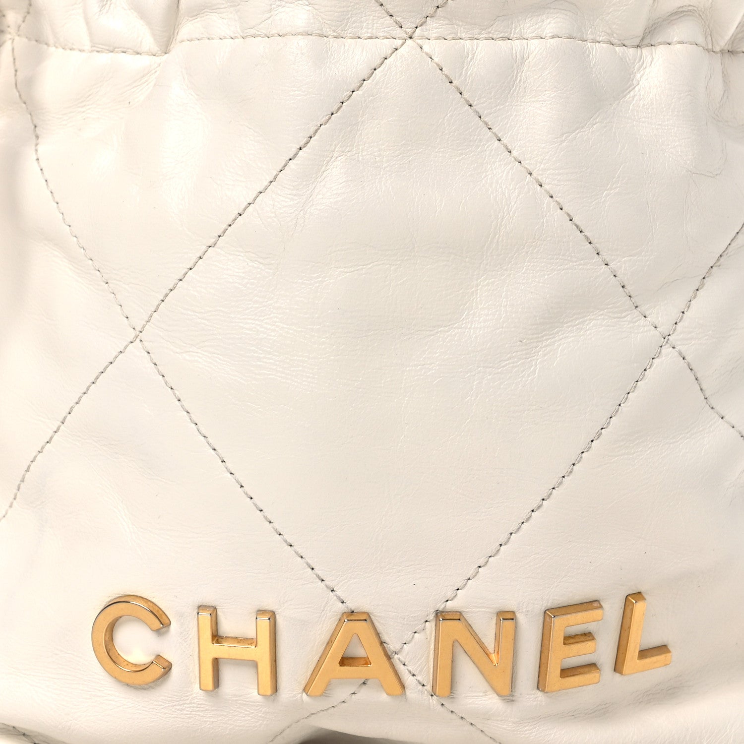 Chanel Shiny Calfskin Quilted Mini Chanel 22 White 15 of 19