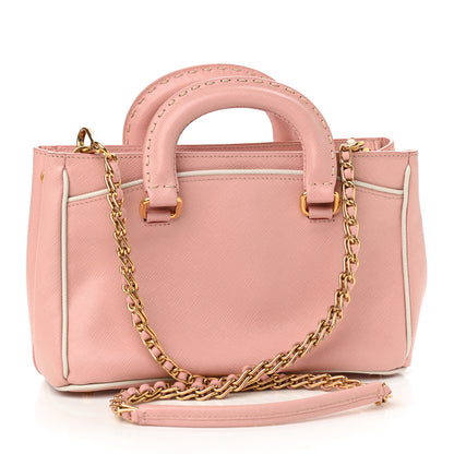 Prada Saffiano Small Tote Pink 3 of 16