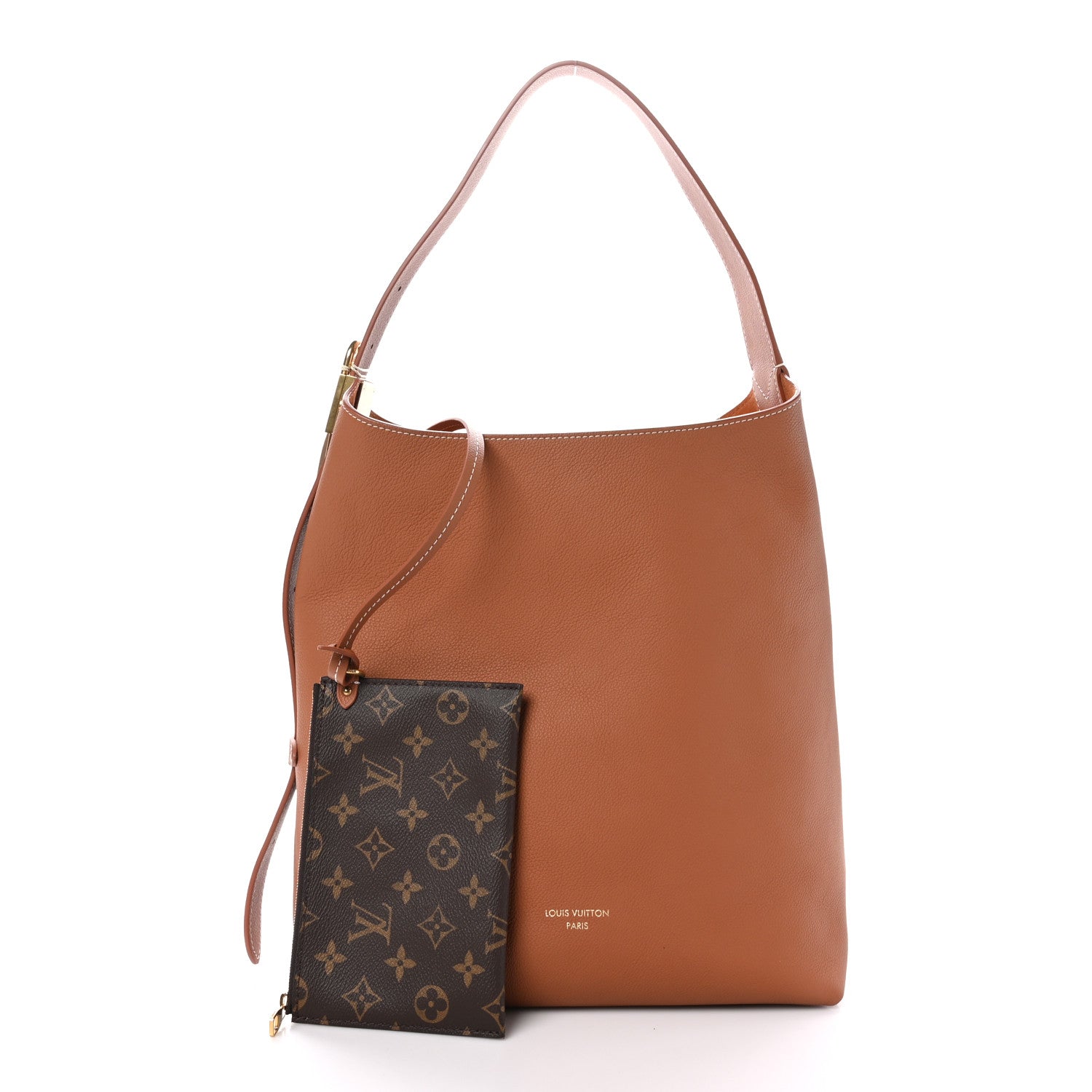 Louis Vuitton Grained Calfskin Low Key Hobo MM Cognac 3 of 10
