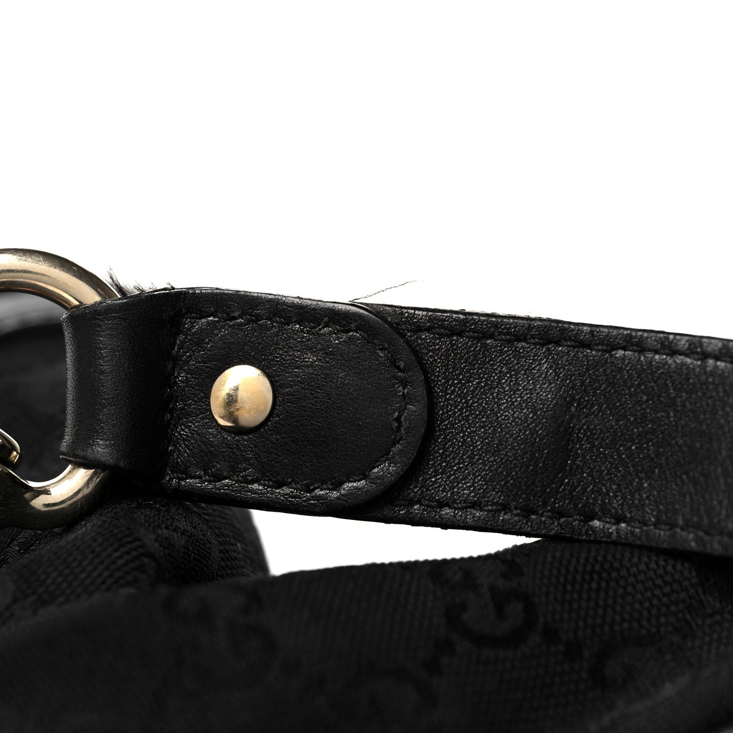 Monogram Medium Peggy Bamboo Top Handle Bag Black