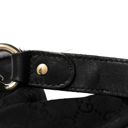 Gucci Monogram Medium Peggy Bamboo Top Handle Bag Black 14 of 14