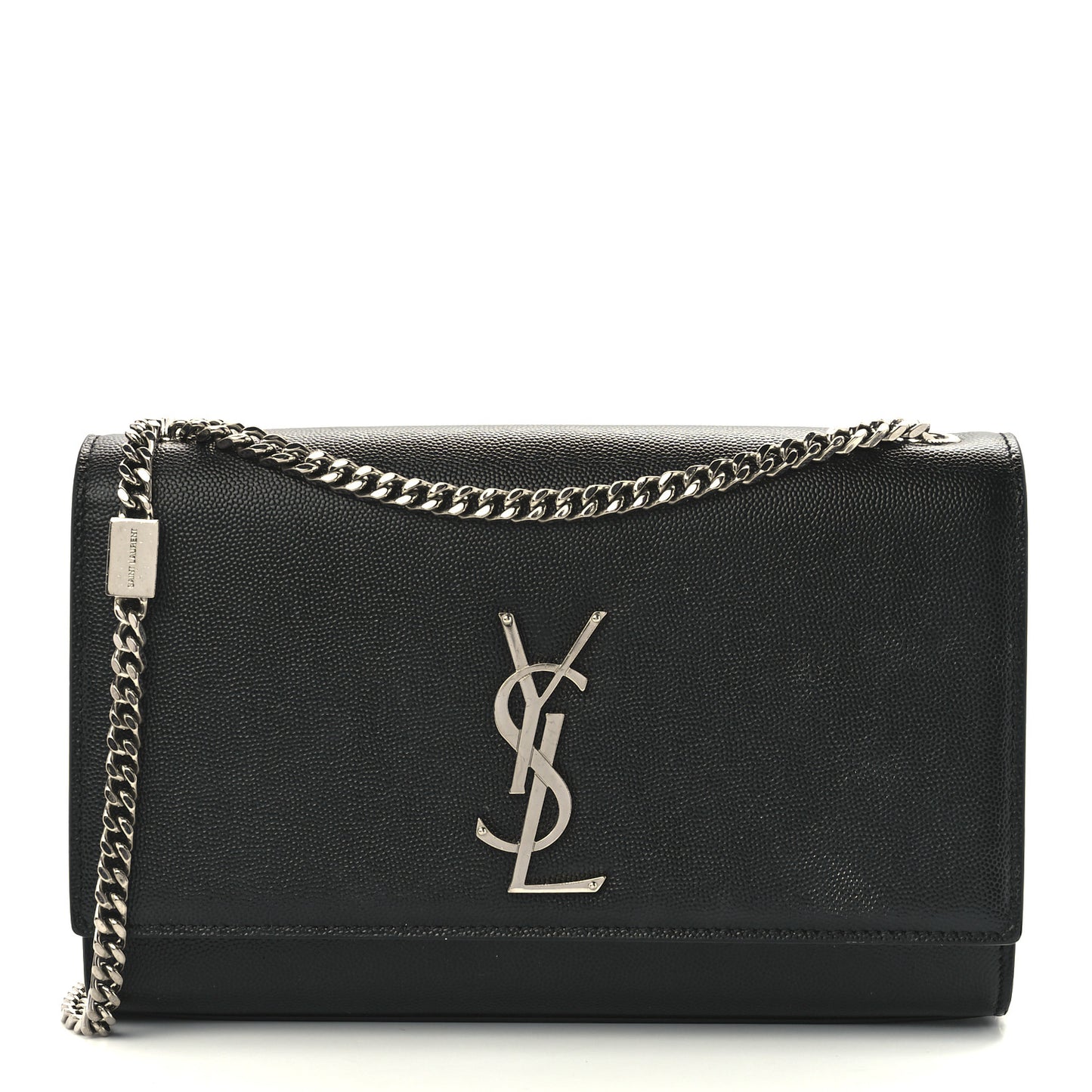 Grain De Poudre Medium Classic Monogram Kate Satchel Black
