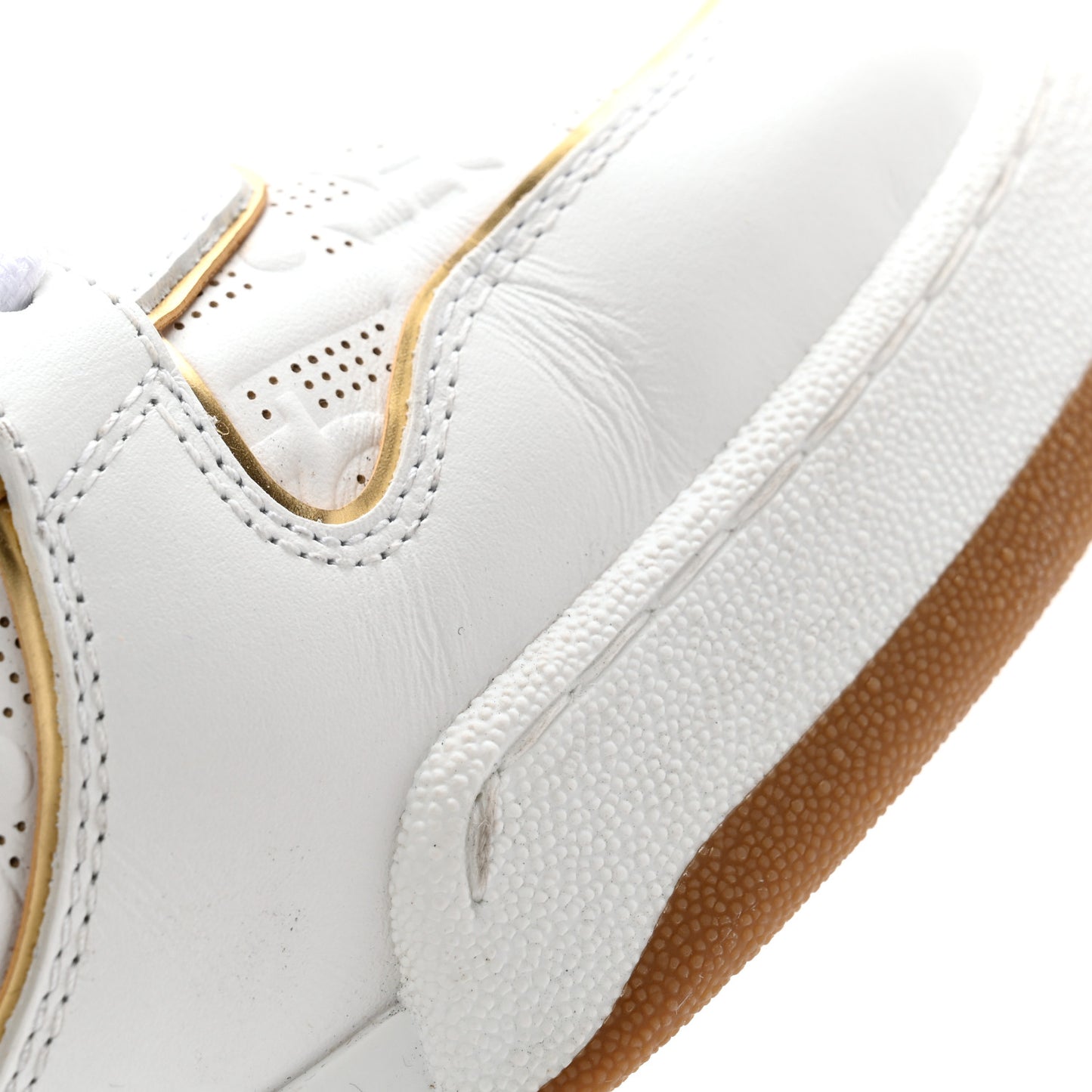 Calfskin Oblique Laser Perforated Dior One Low Sneakers 39.5 Off White Gold