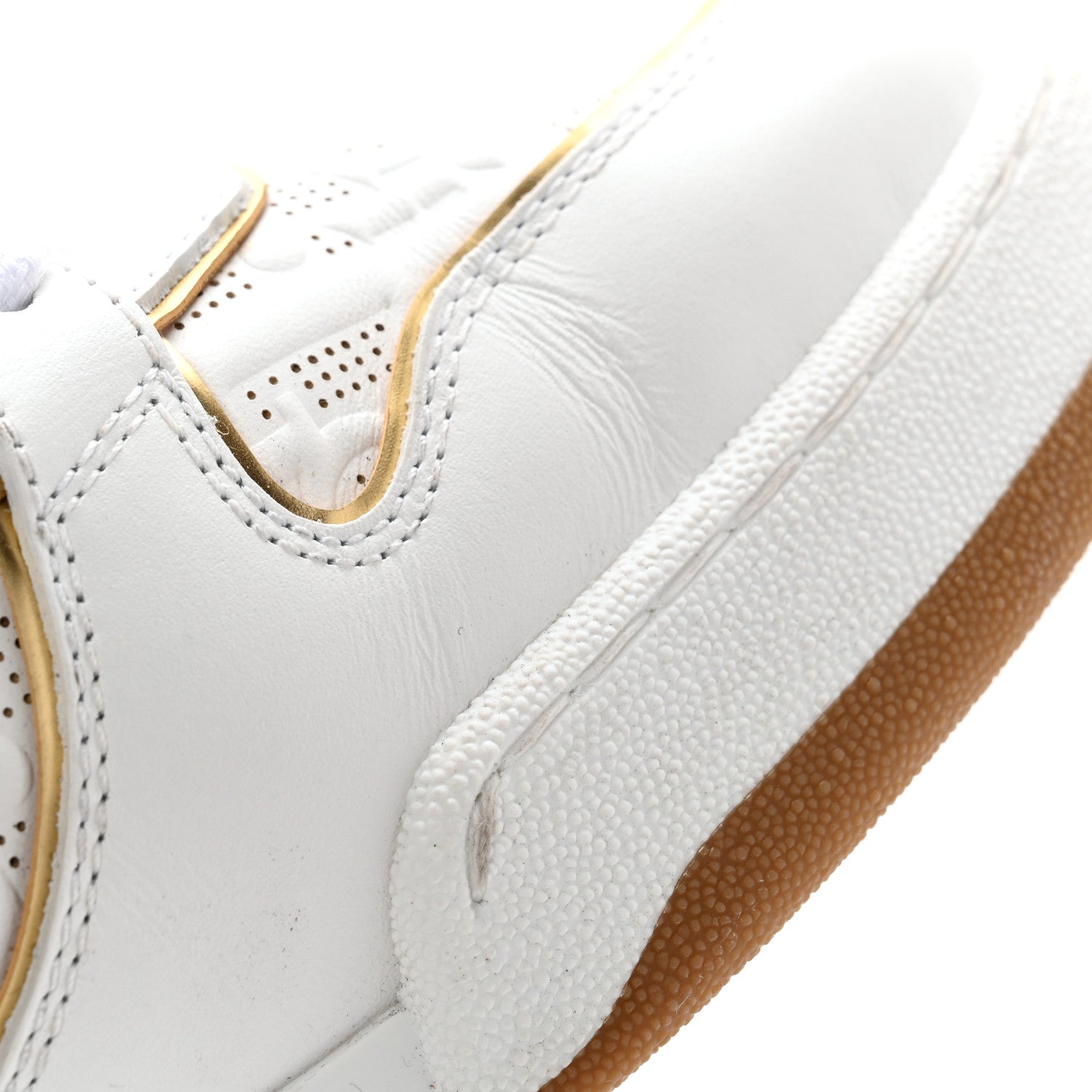 Christian Dior Calfskin Oblique Laser Perforated Dior One Low Sneakers 39.5 Off White Gold 10 of 15