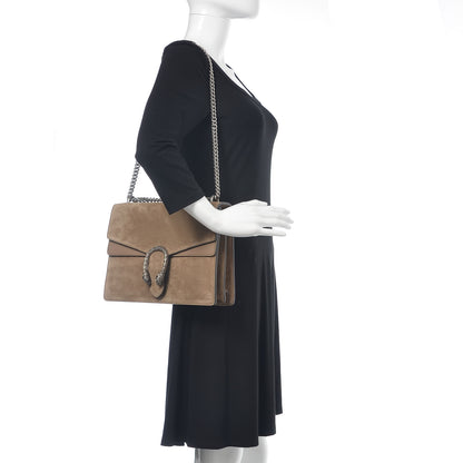 Gucci Suede Medium Dionysus Shoulder Bag Taupe 2 of 9