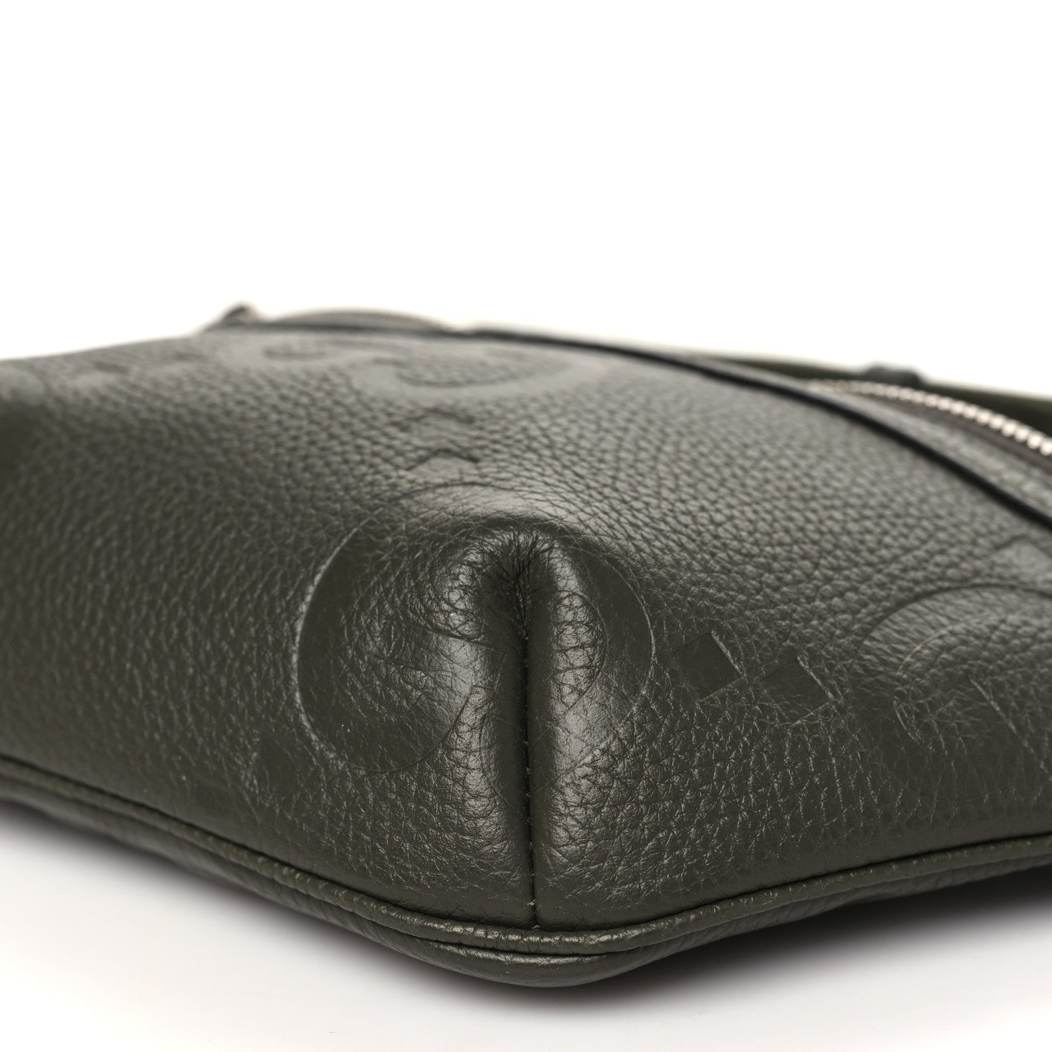 Gucci Piuma Calfskin Jumbo GG Embossed Small Belt Bag Dark Green 10 of 10