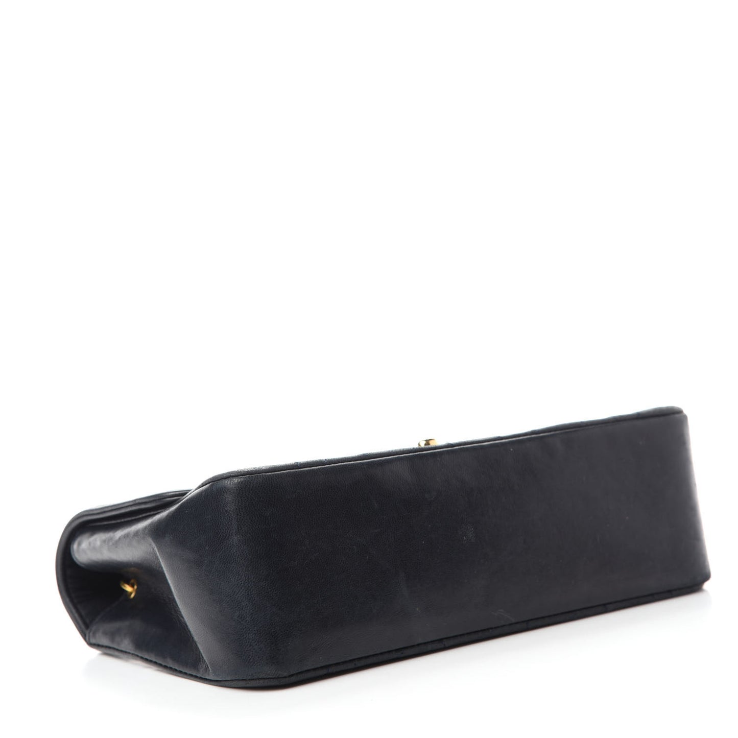 Lambskin Quilted Small Single Flap Bag Navy