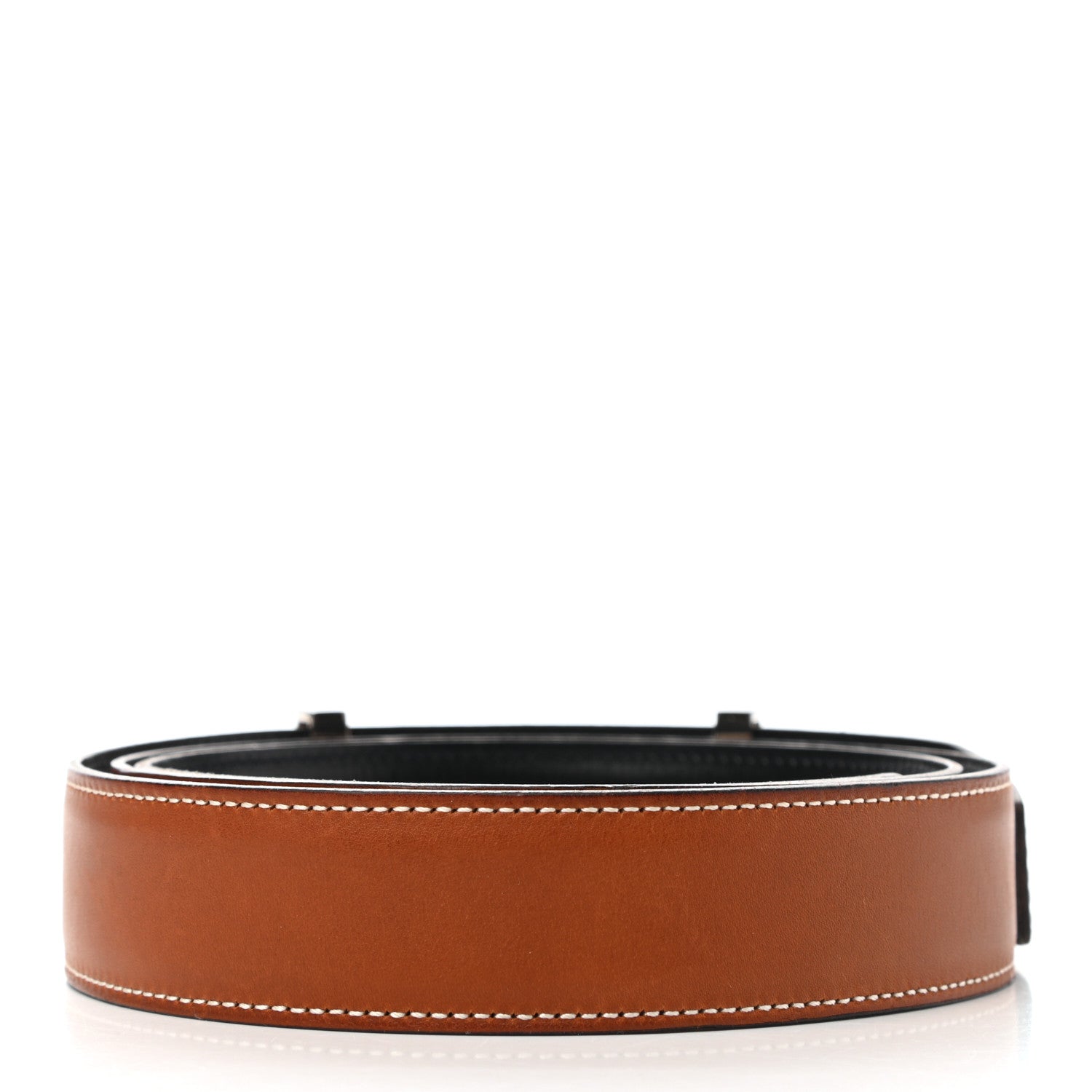 Hermes Barenia Box Belt 100 Fauve Black 2 of 6
