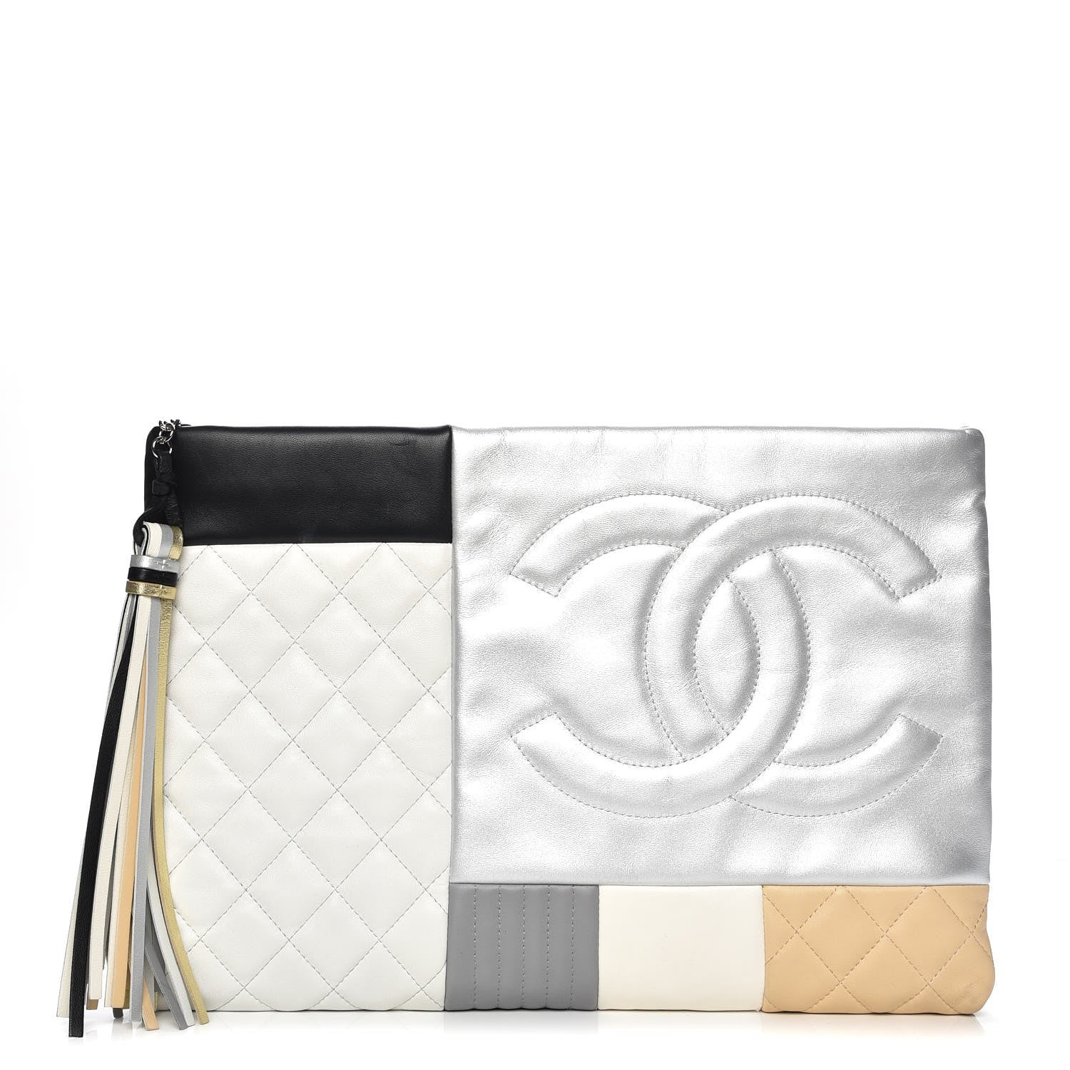 Chanel Lambskin Patchwork Large Cosmetic Case Multicolor 1 of 8