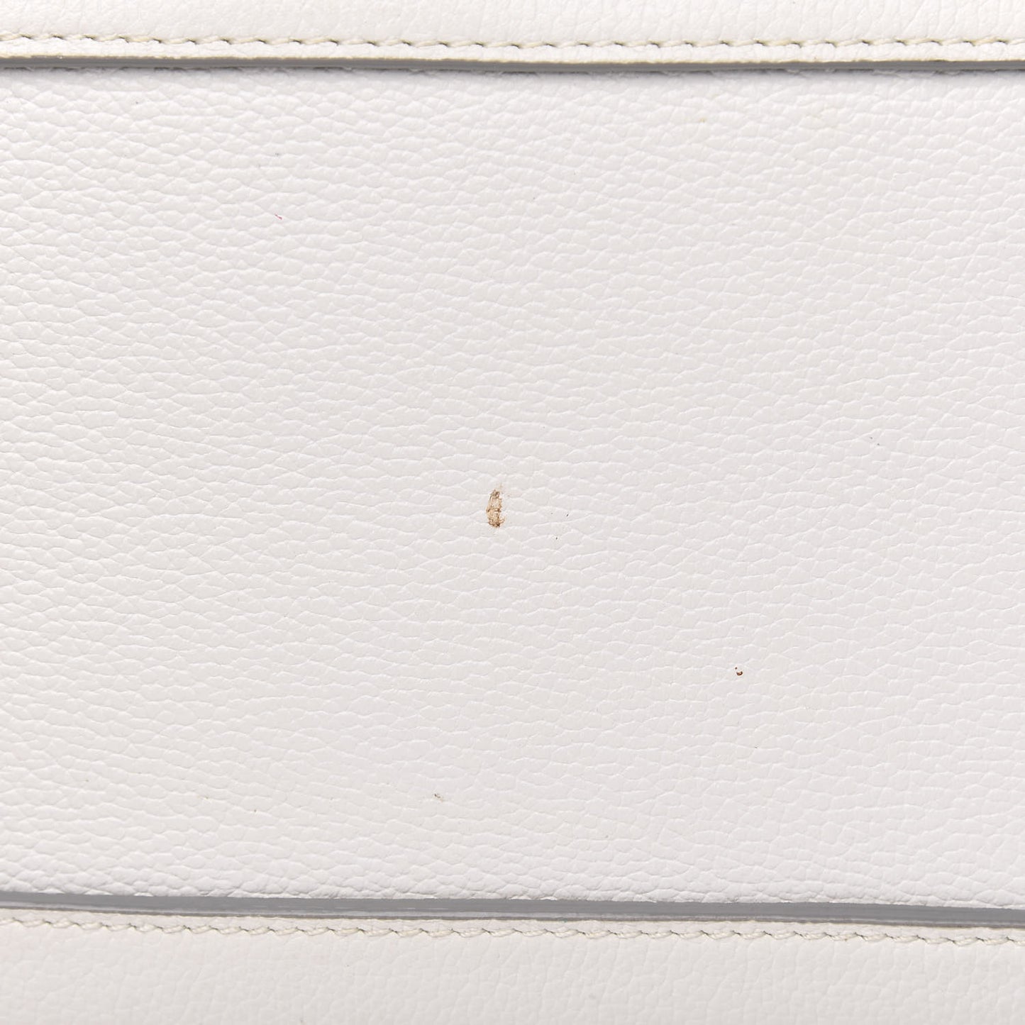 Grained Calfskin Medium Milla Tote White