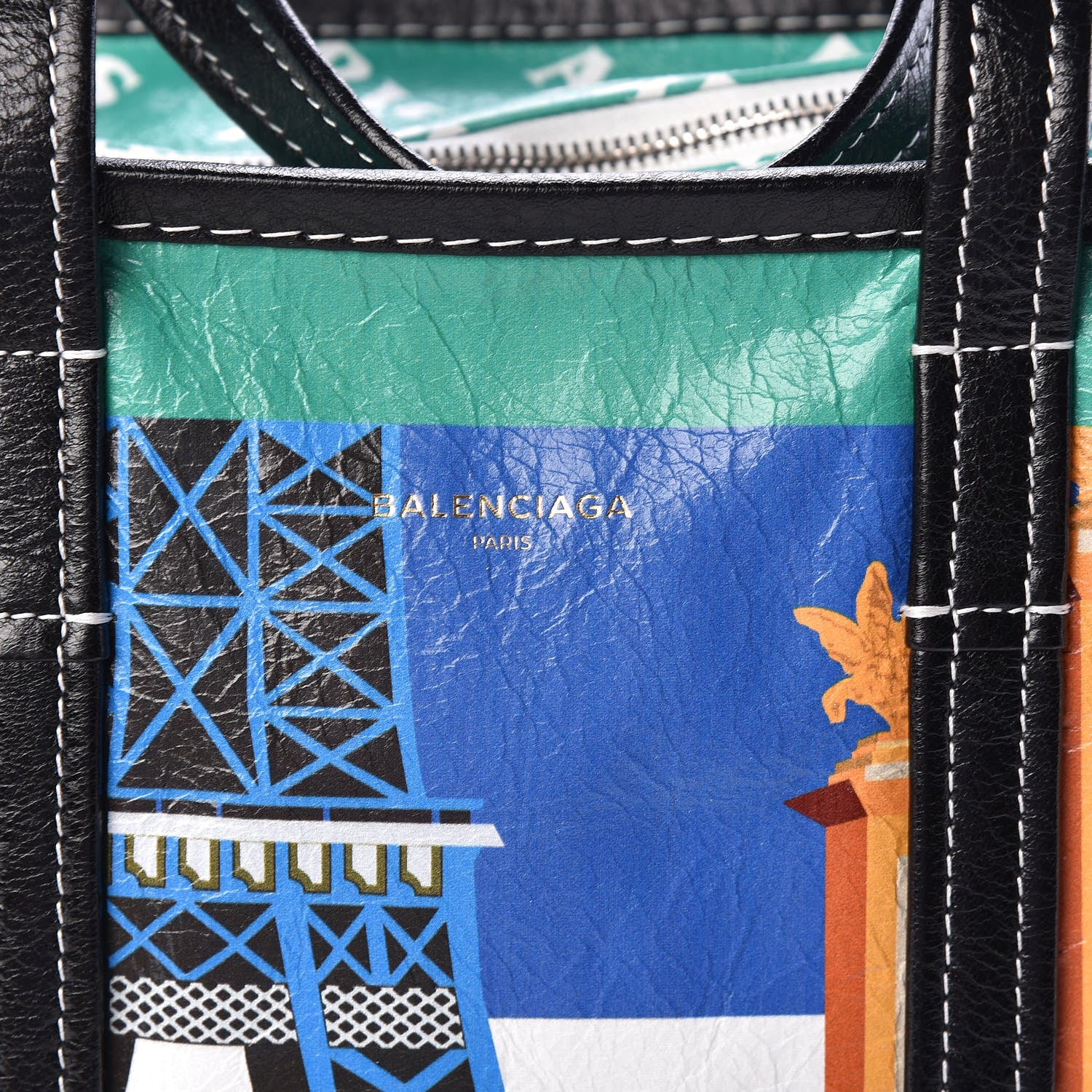 Balenciaga Agneau Arena Paris Print S Bazar Shopper Tote 10 of 10