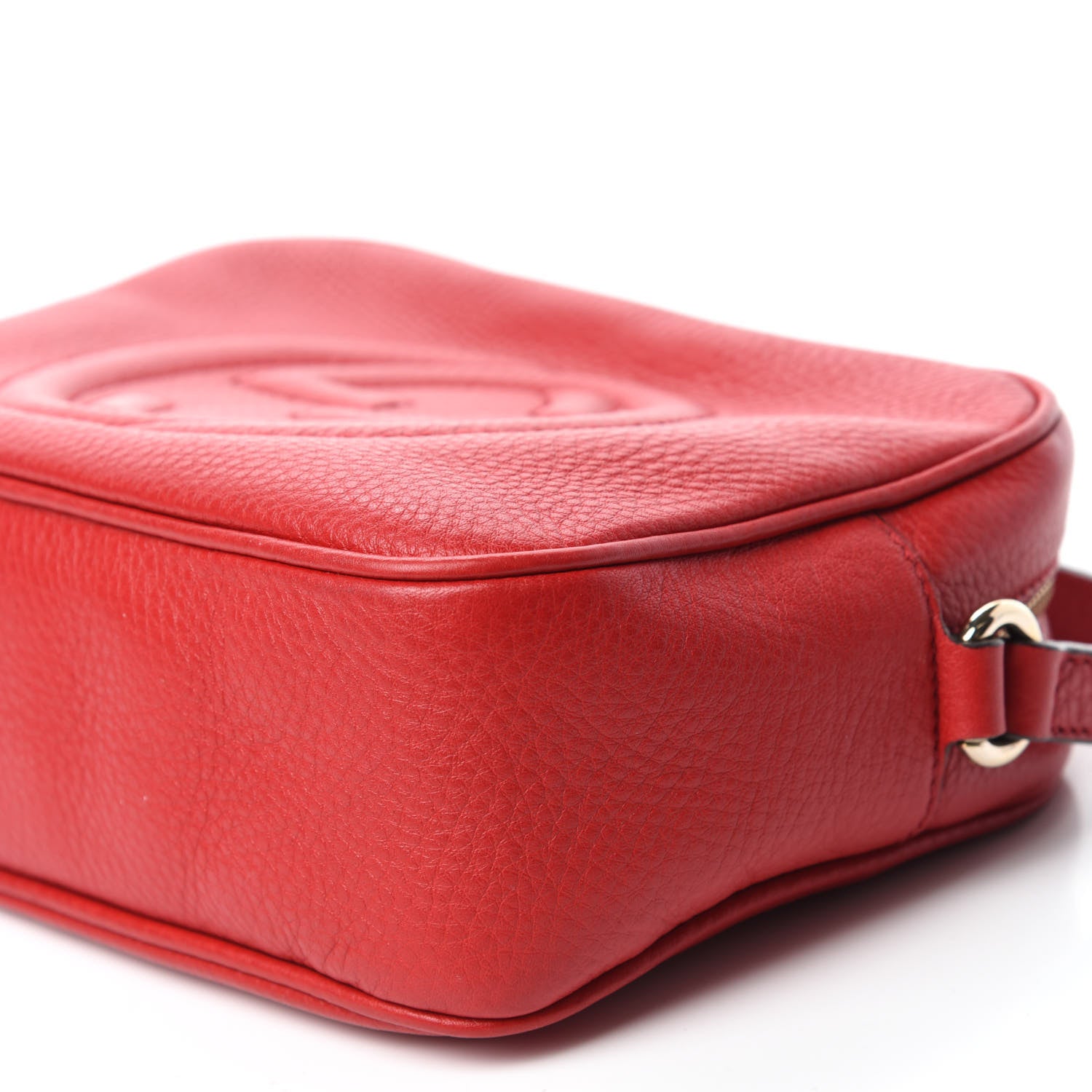 Gucci Pebbled Calfskin Small Soho Disco Bag Vibrant Red 7 of 11