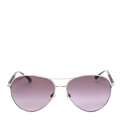 Chanel Denim CC Aviator Sunglasses 4185 Purple 2 of 6