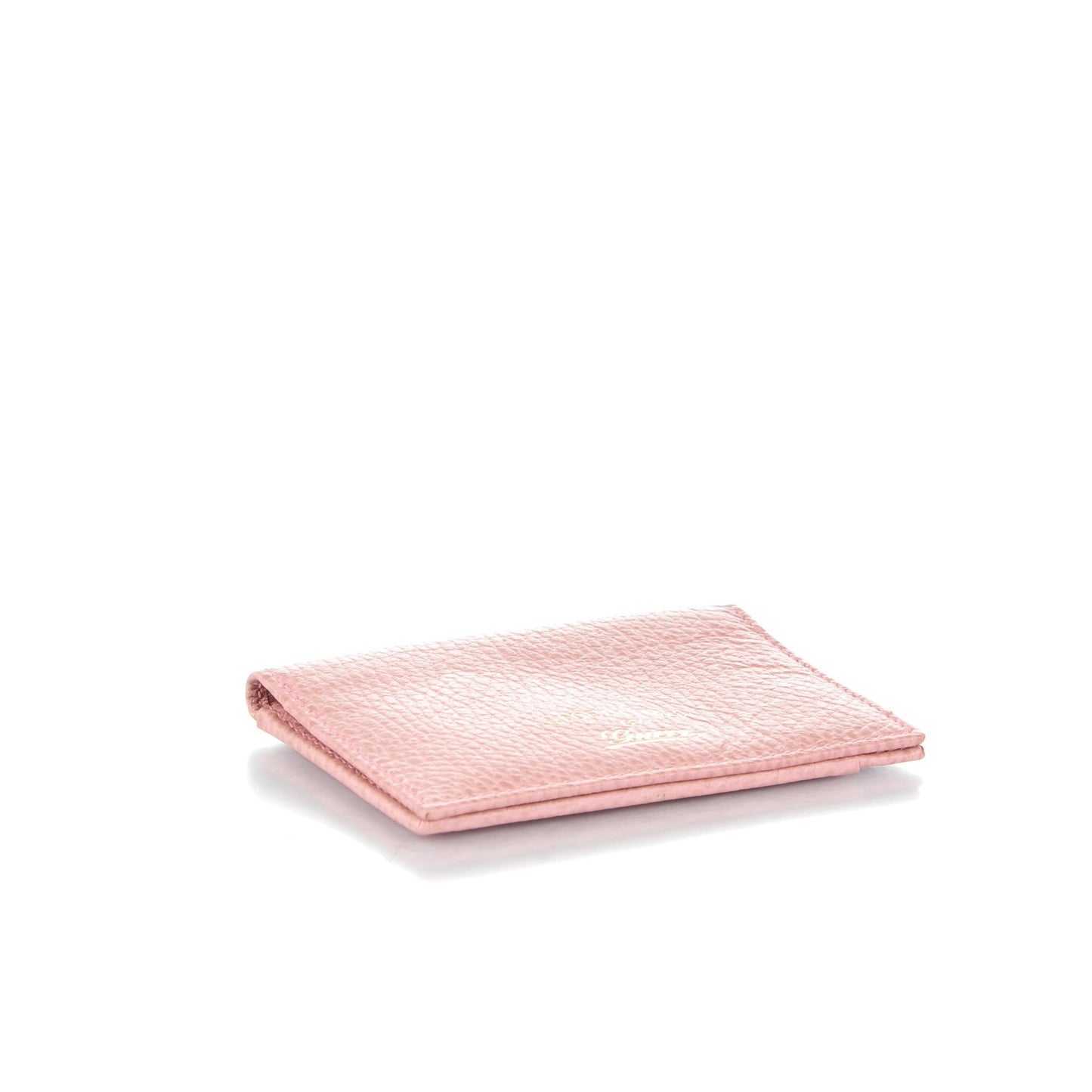 Dollar Calfskin Swing Train Pass Card Case Soft Pink