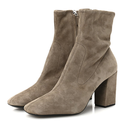 Prada Camoscio Stretch Boots 38.5 Pietra 4 of 9