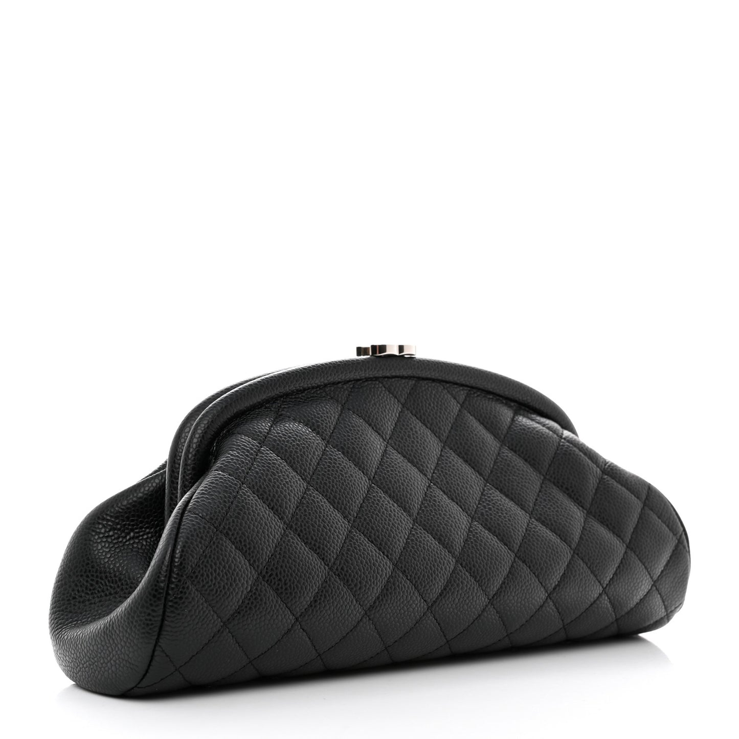 Caviar Quilted Timeless Clutch Black