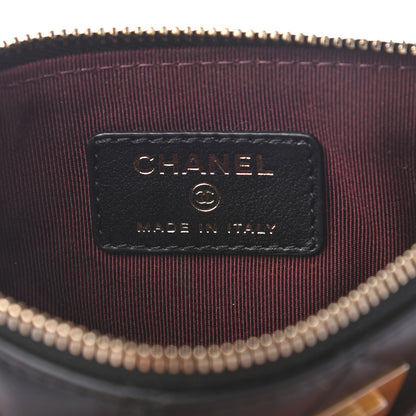 Chanel Aged Calfskin Quilted Small Lucky Charms Cosmetic Case Black 6 of 7