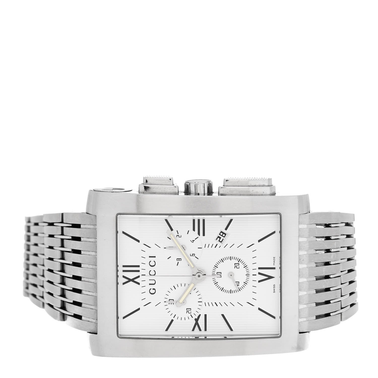 Gucci Stainless Steel 34mm 8600M G-Metro Chronograph Quartz Watch White 2 of 5