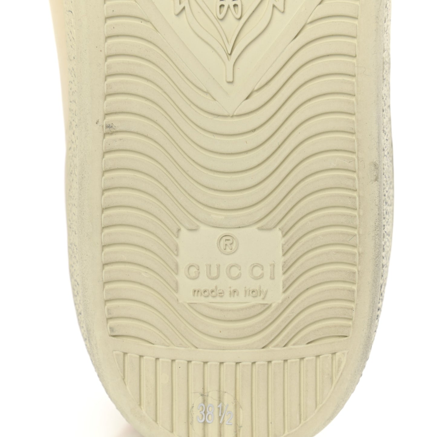 X DISNEY Miro Soft Calfskin Mickey Mouse Print Womens Ace Sneakers 38.5 Ivory Deep Orange