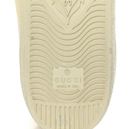 Gucci X DISNEY Miro Soft Calfskin Mickey Mouse Print Womens Ace Sneakers 38.5 Ivory Deep Orange 6 of 13