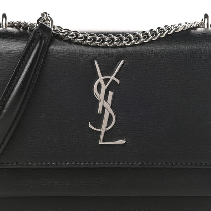 Saint Laurent Calfskin Monogram Sunset Chain Wallet Black 8 of 11
