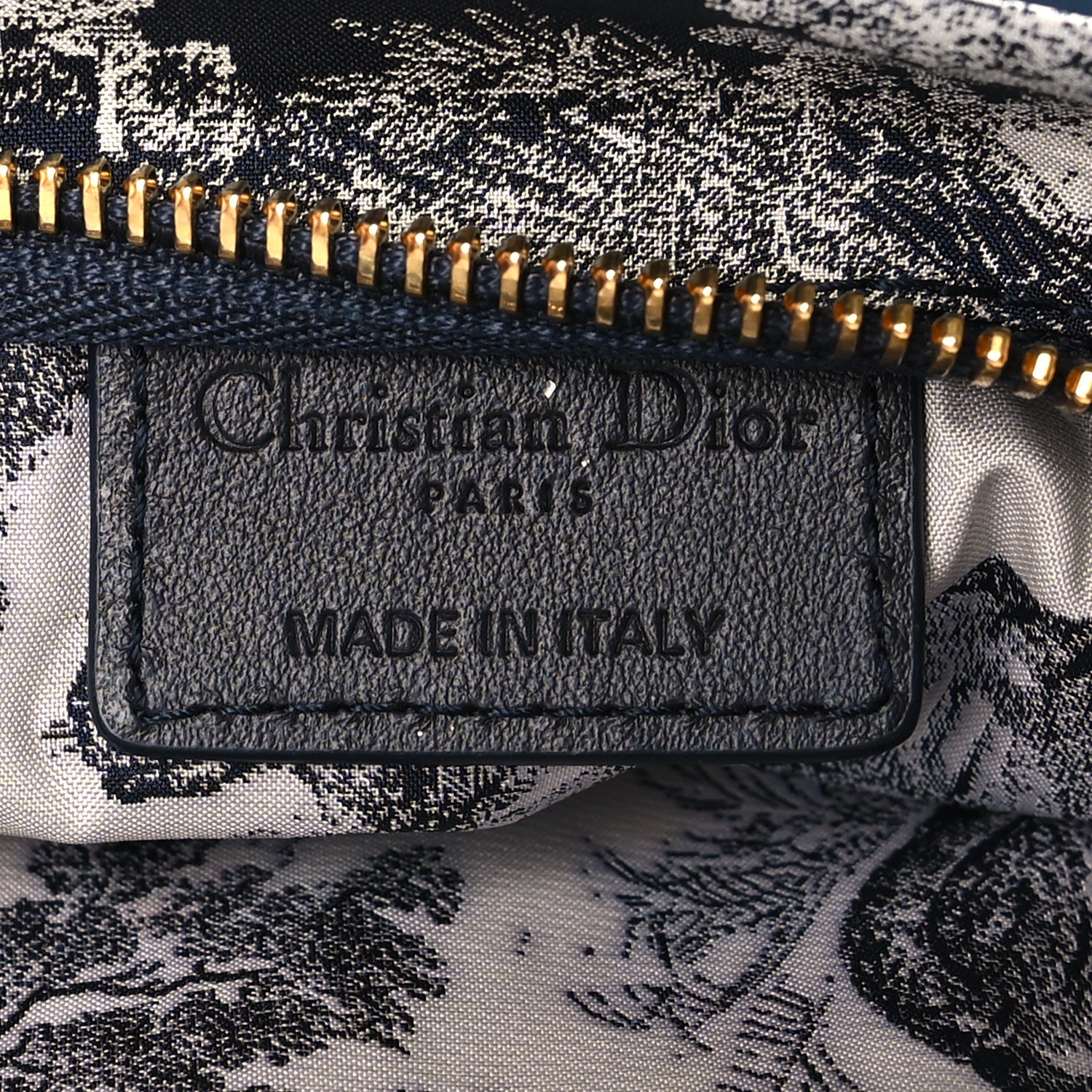 Christian Dior Technical Fabric Toile De Jouy Reverse Diortravel Zipped Pouch Blue Multicolor 6 of 9