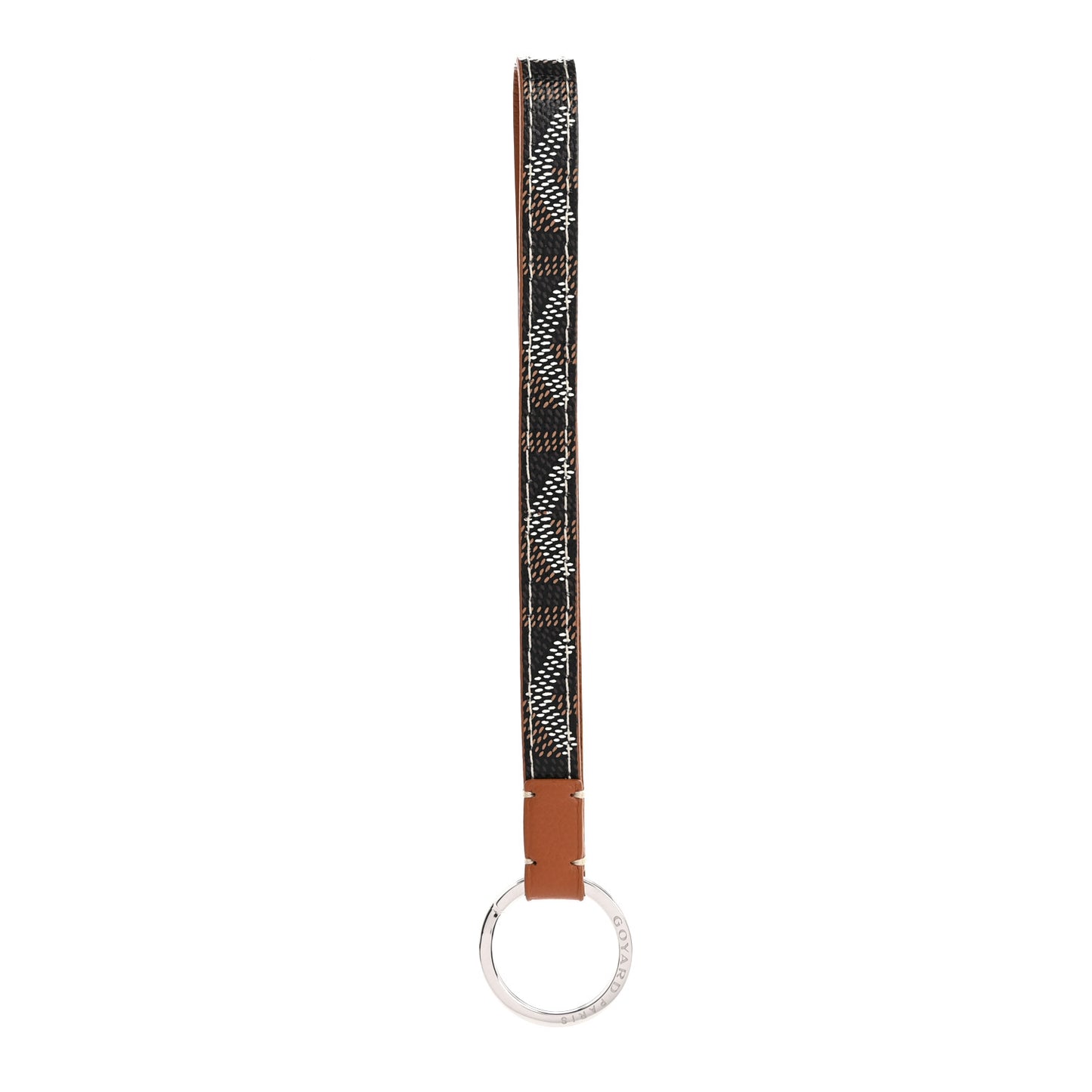 Goyardine Sesame Key Holder Black Gold