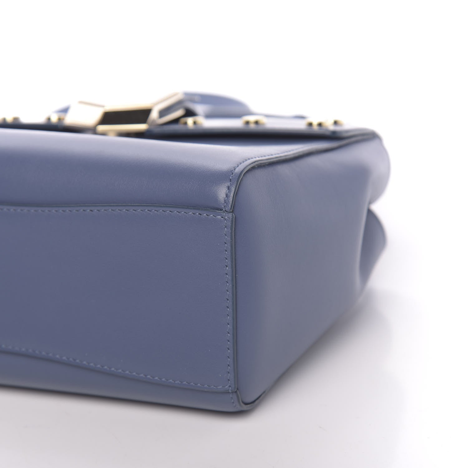Jimmy Choo Calfskin Small Lockett Tote Jeans 10 of 10