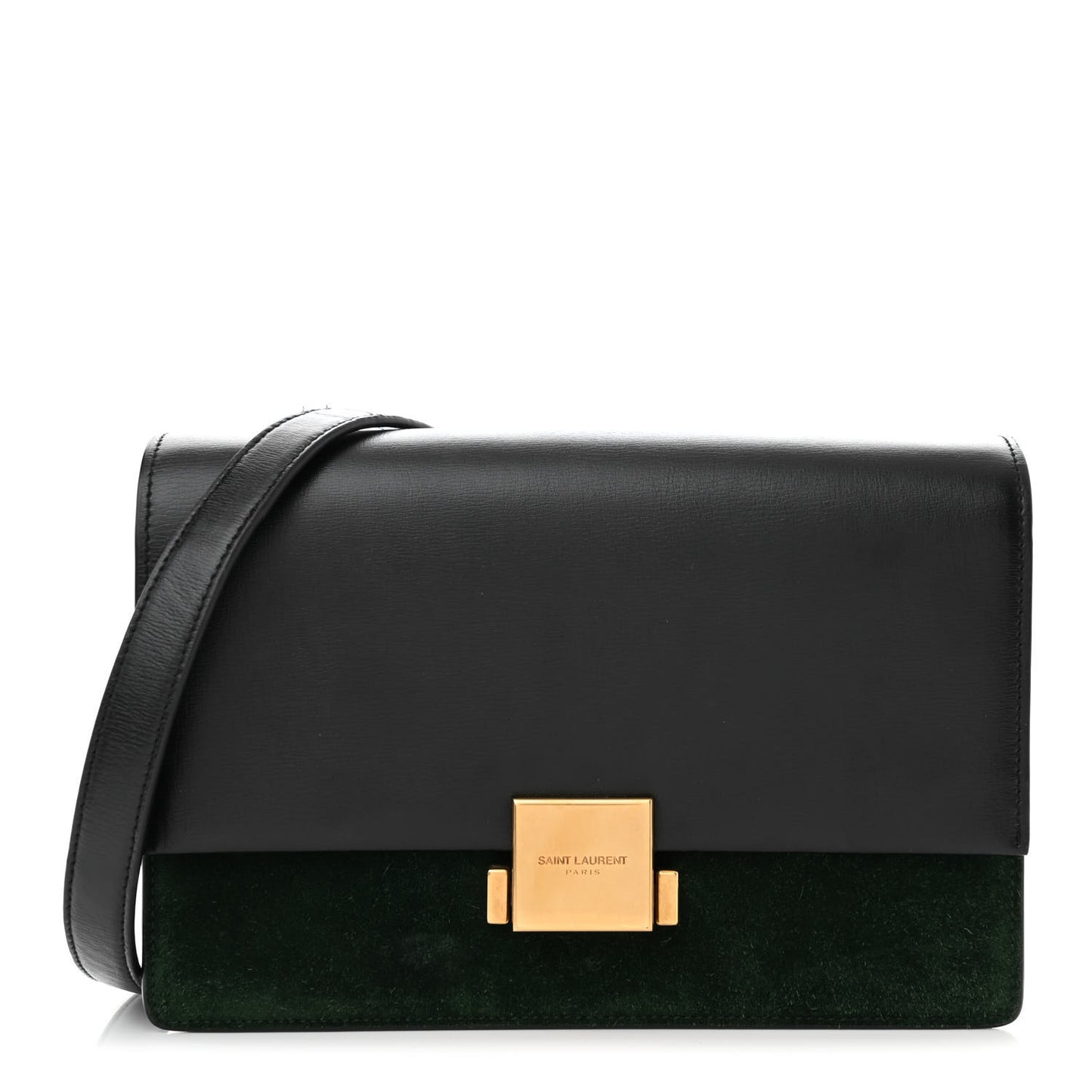 Smooth Calfskin Suede Medium Bellechasse Dark Green