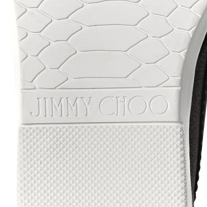 Jimmy Choo Fine Glitter Suede Mens Grove Sneakers 41.5 Black 6 of 8
