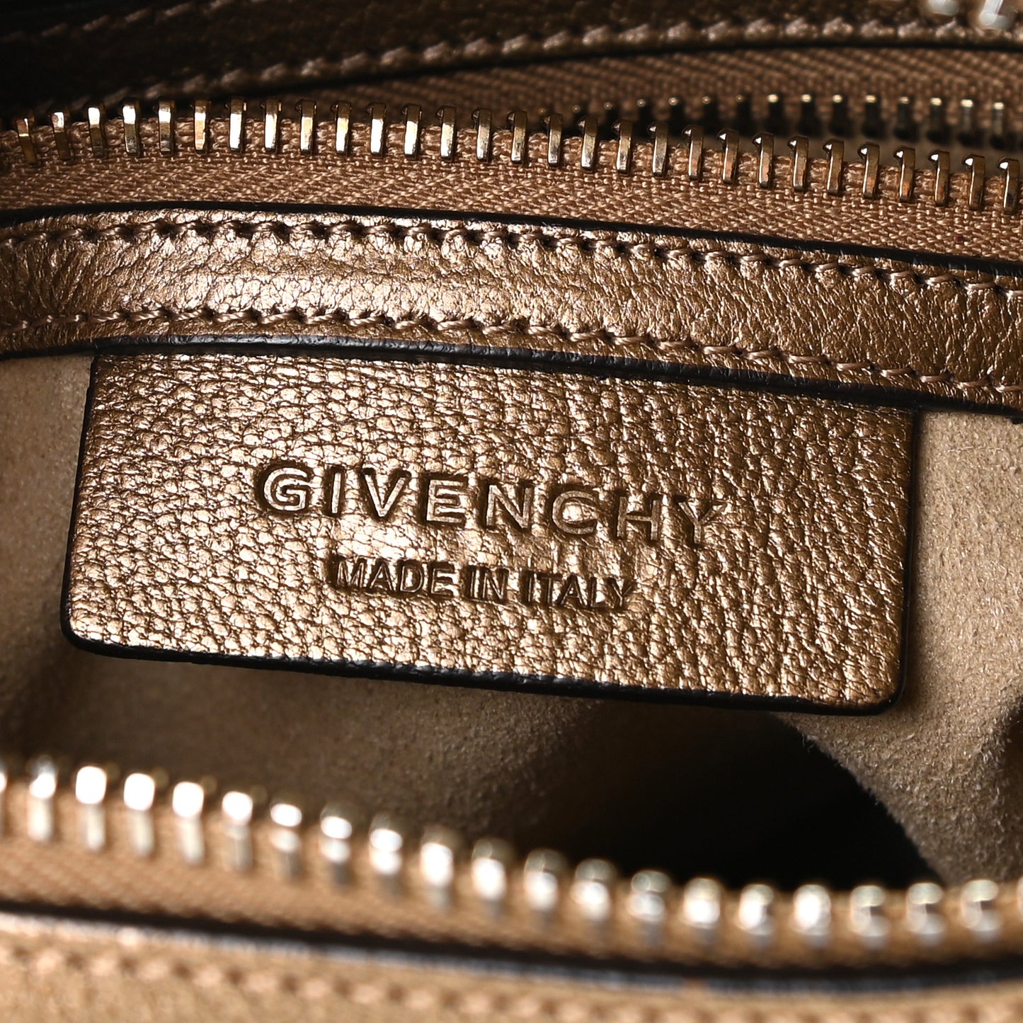 Metallic Goatskin Mini Lucrezia Gold