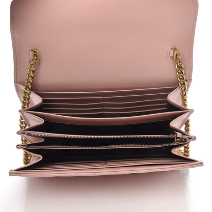 Gucci Calfskin Matelasse GG Marmont Chain Wallet Perfect Pink 5 of 10