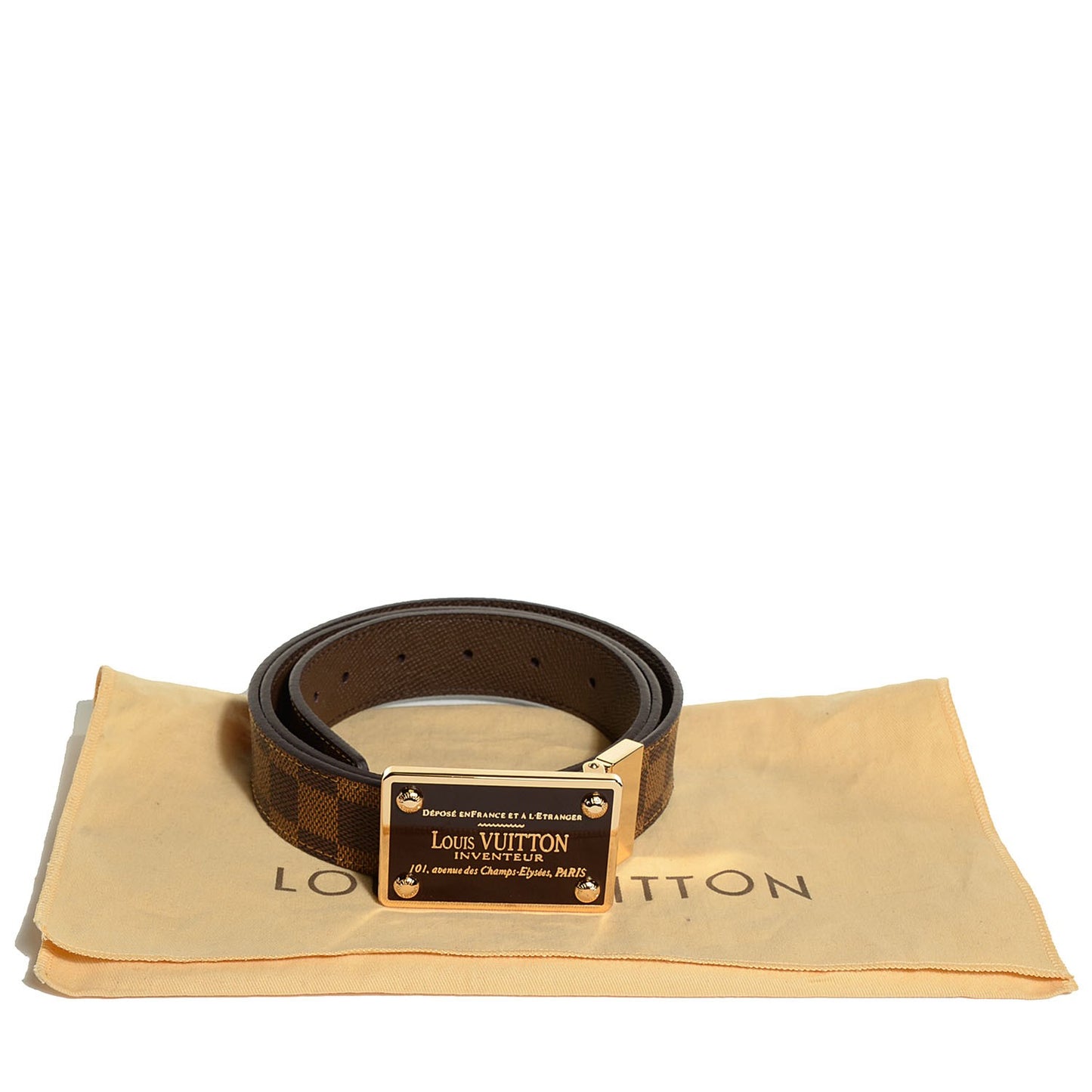 Damier Ebene 35mm Inventeur Reversible Belt 105 42