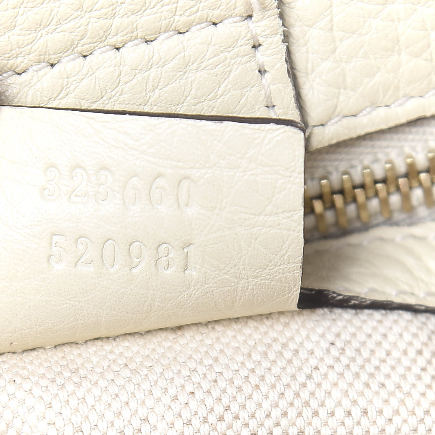 Gucci Pebbled Calfskin Medium Bamboo Shopper Tote Off White 8 of 13