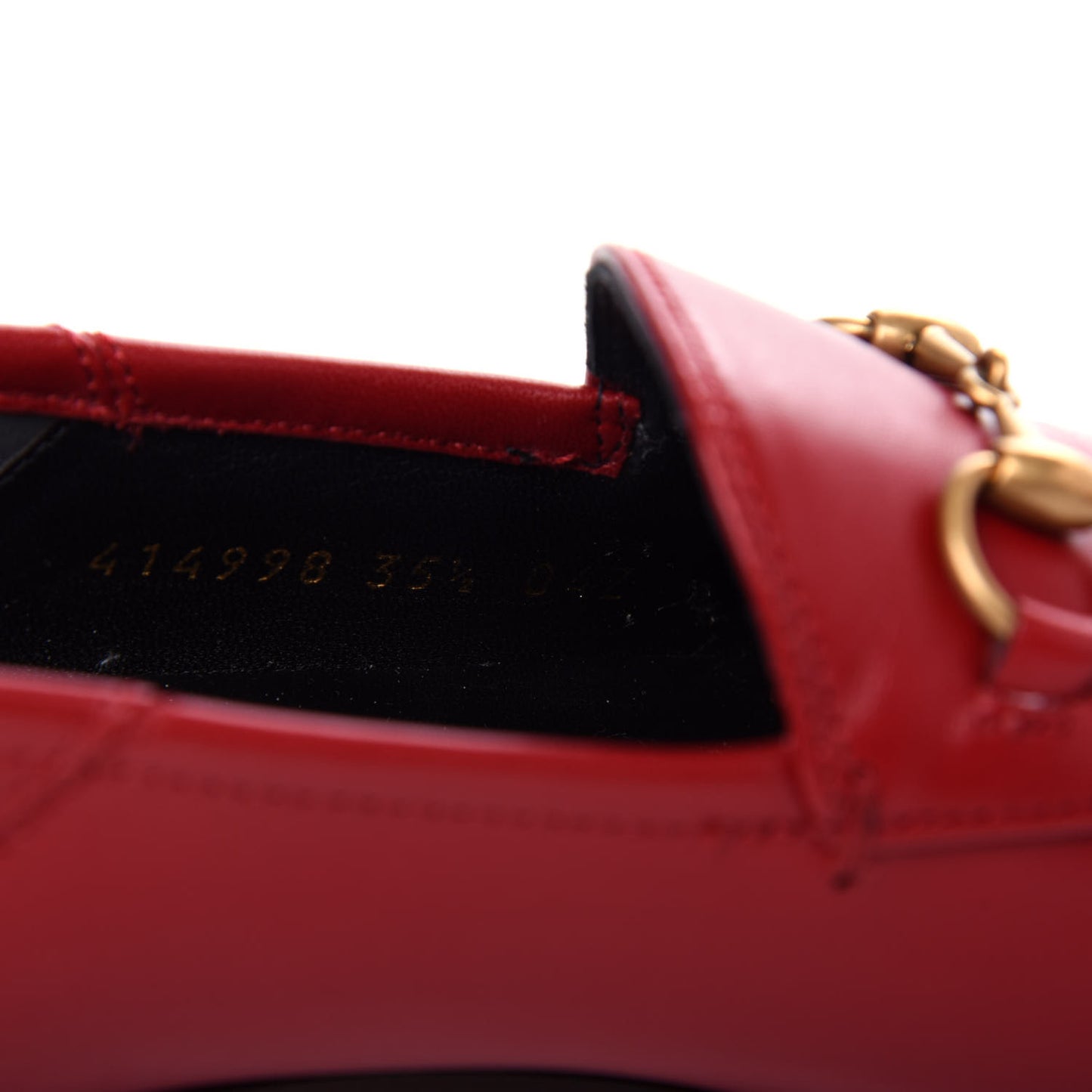Lambskin Womens Brixton Horsebit Loafers 35.5 Hibiscus Red