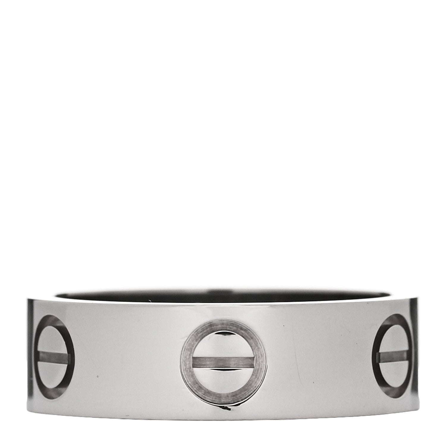 Cartier 18K White Gold 5.5mm LOVE Ring 51 5.75 3 of 4