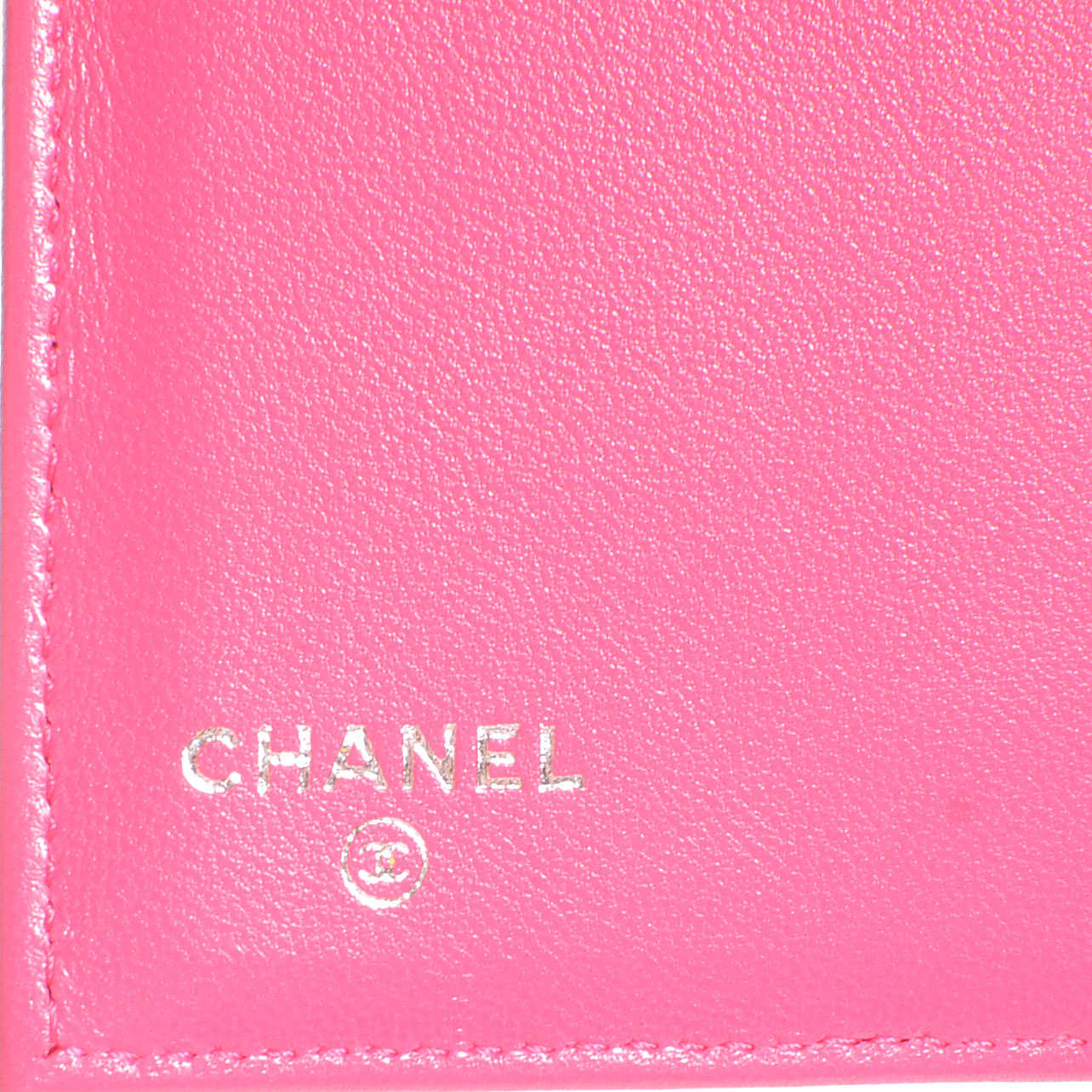 Lambskin Quilted Large Flap Wallet Dark Pink