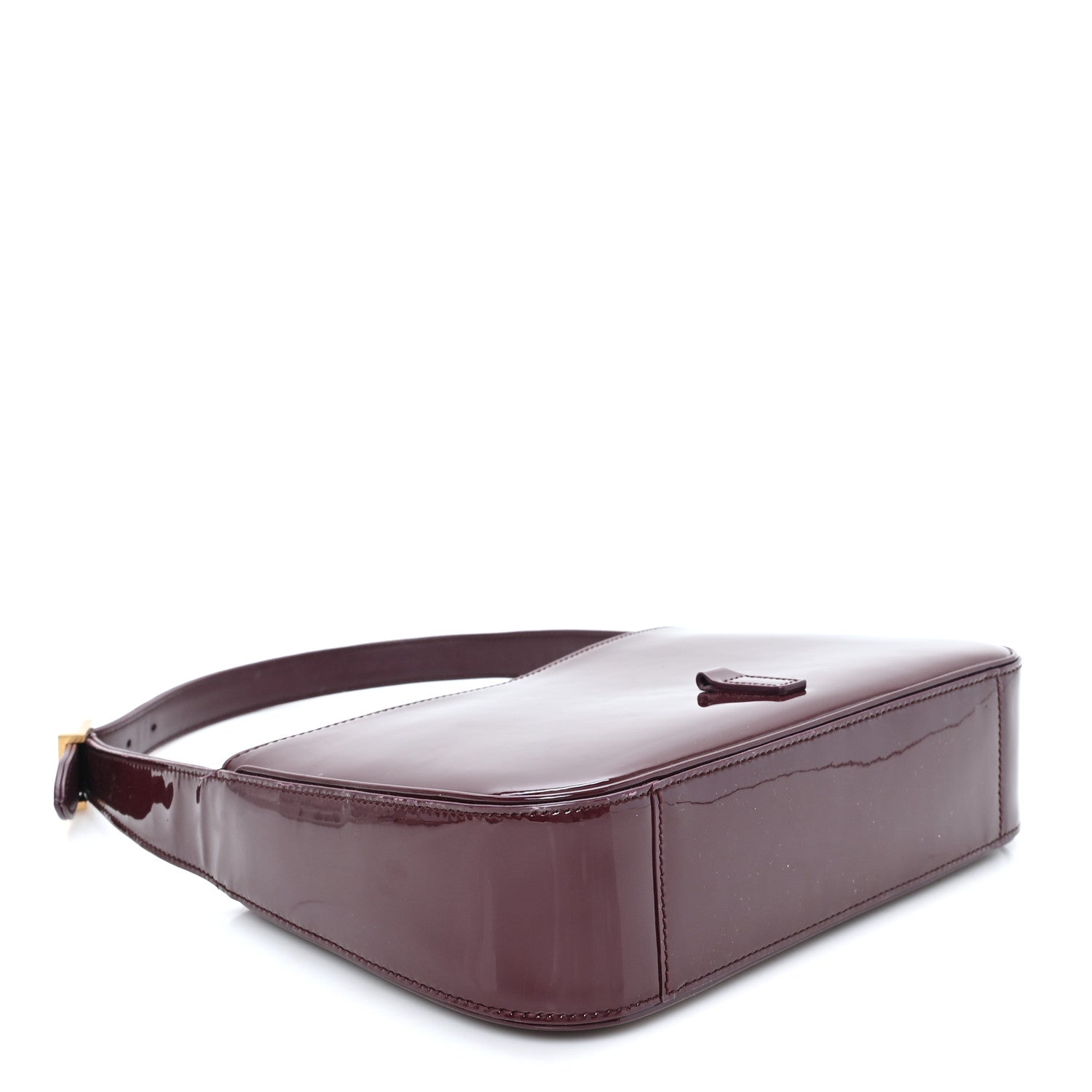 Saint Laurent Patent Le 5 A 7 Hobo Bordeaux 4 of 10